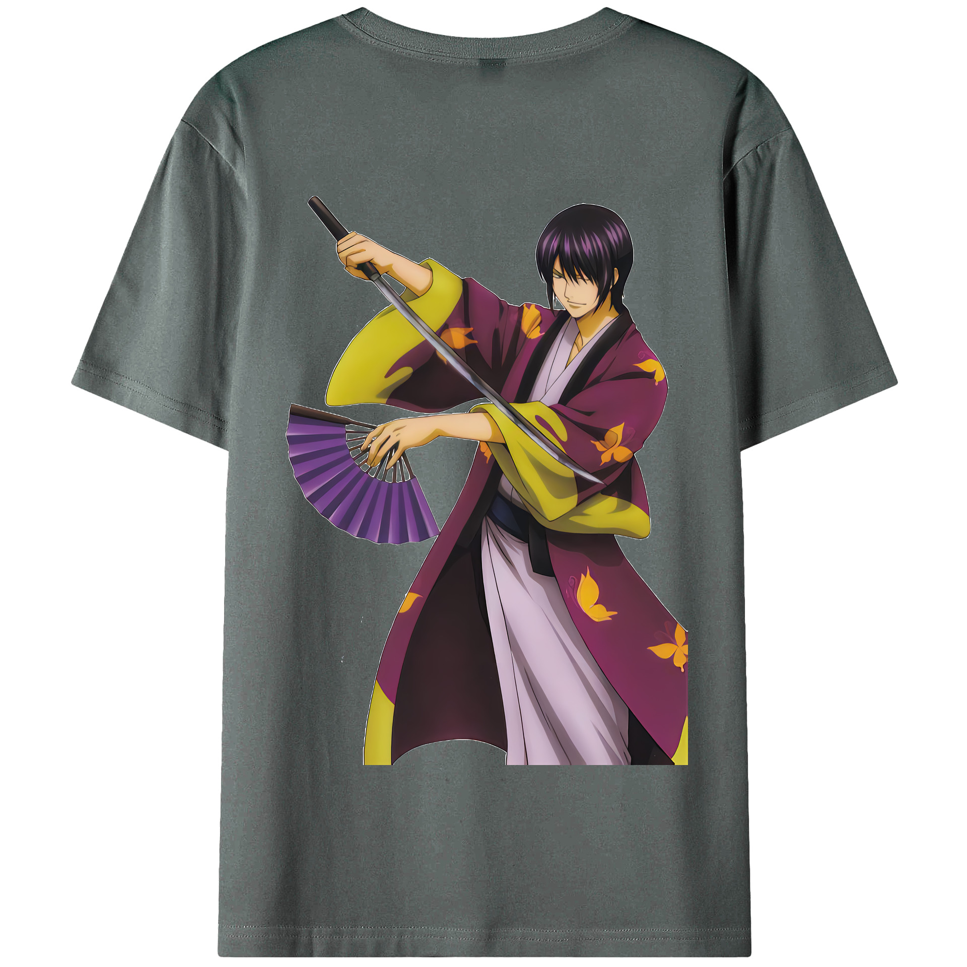 （画像用） ぎんたま 坂田銀時（さかたぎんとき） 神楽 志村新八（しむら しんぱち） GINTAMA Sakata Gintoki Kagura Shimura Shinpachi 綿100％半袖Tシャツ（背面プリント）